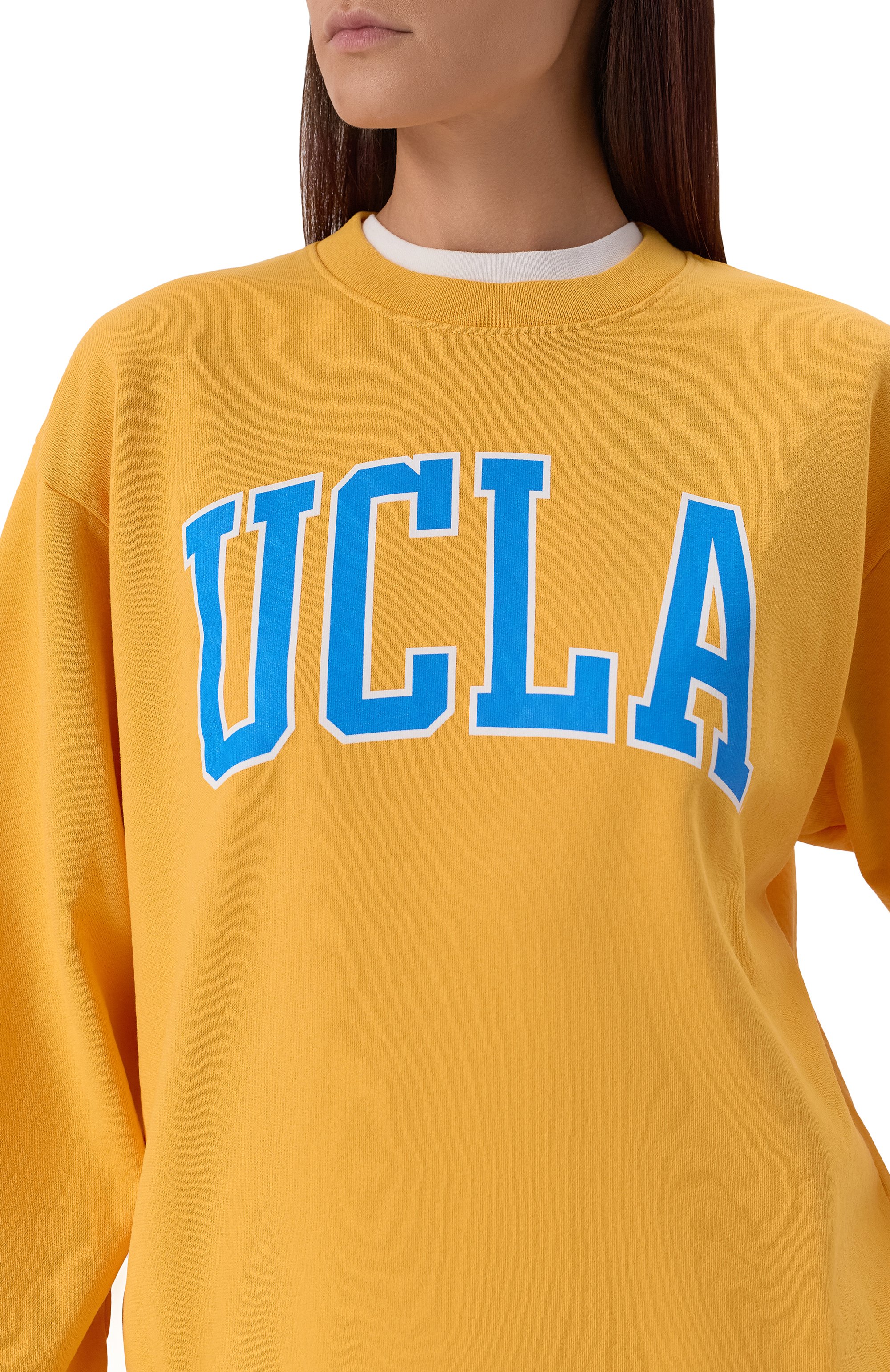 Хлопковый свитшот sporty & rich x ucla SPORTY AND RICH, арт. ST071615637YE26, фото 5