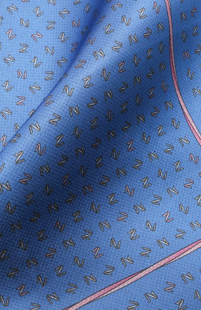 Шелковый платок ZILLI синего цвета по цене 9900 руб., арт. 51609/HANDKERCHIEF, фото 2 Шелковый платок ZILLI, арт. 51609/HANDKERCHIEF, фото 2