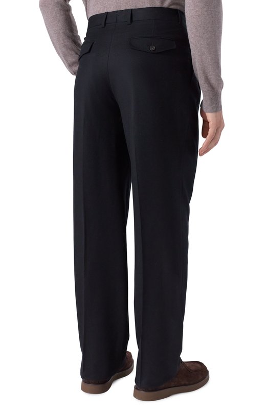 Брюки из шерсти и шелка 12 STOREEZ 133586 Чёрный  133586 Фото 4