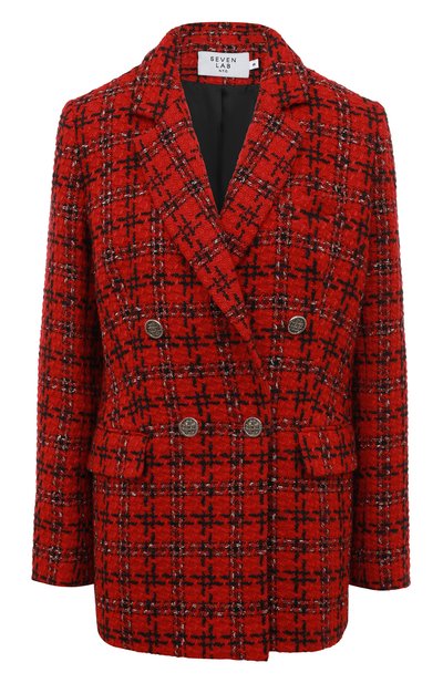 Женский шерстяной жакет SEVEN LAB, арт. JK tw red and black