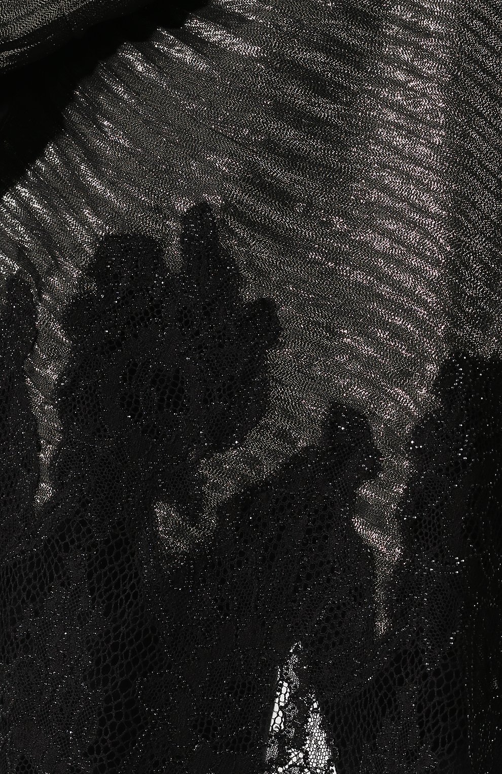 Плиссированный шарф с кружевной вставкой VALENTINO, арт. QT2EEA00/UVK, фото 5