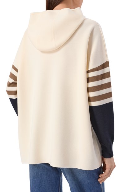 Шерстяное худи MAX MARA кремового цвета по цене 75000 руб., арт. MXMAPPIA, фото 4 Шерстяное худи MAX MARA, арт. MXMAPPIA, фото 4