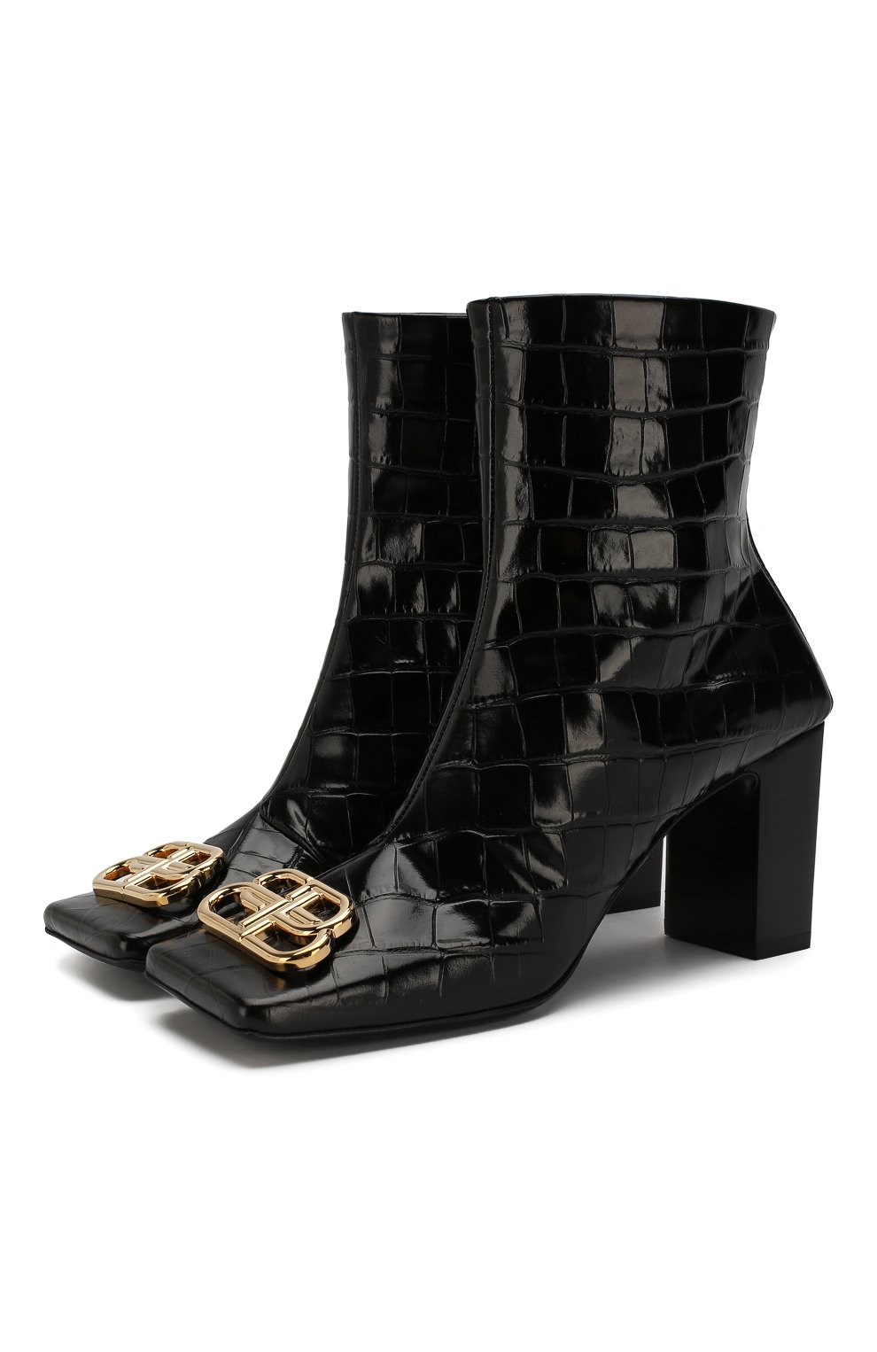 Кожаные ботильоны double square bb BALENCIAGA, арт. 591099/WA9D1, фото 1