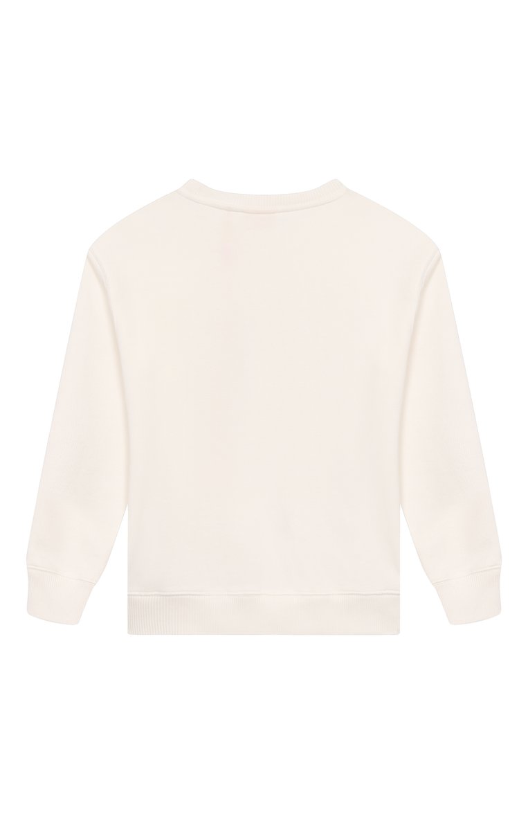 Детский хлопковый свитшот OFF-WHITE молочного цвета, арт. 0GBA001S25FLE001/4-12 | Фото 2 (Автоматизация состава: Проставлено; Материал внешний: Хлопок; Рукава: Длинные; Автоматизация ТО: Проставлено; Девочки Кросс-КТ: Свитшот-одежда; Ростовка одежда: 10 - 11 лет | 140 - 146см, 12 лет | 152 см, 8 лет | 128 см, 6 лет | 116 см, 4 года | 104 см)