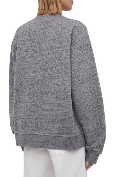Хлопковый свитшот DSQUARED2 серого цвета по цене 45650 руб., арт. S80GU0051/S25477, фото 4 Хлопковый свитшот DSQUARED2, арт. S80GU0051/S25477, фото 4