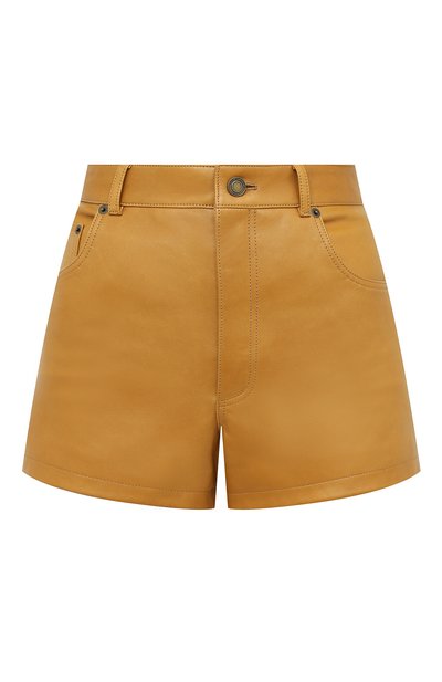 Женские кожаные шорты SAINT LAURENT, арт. 561313/Y50A2