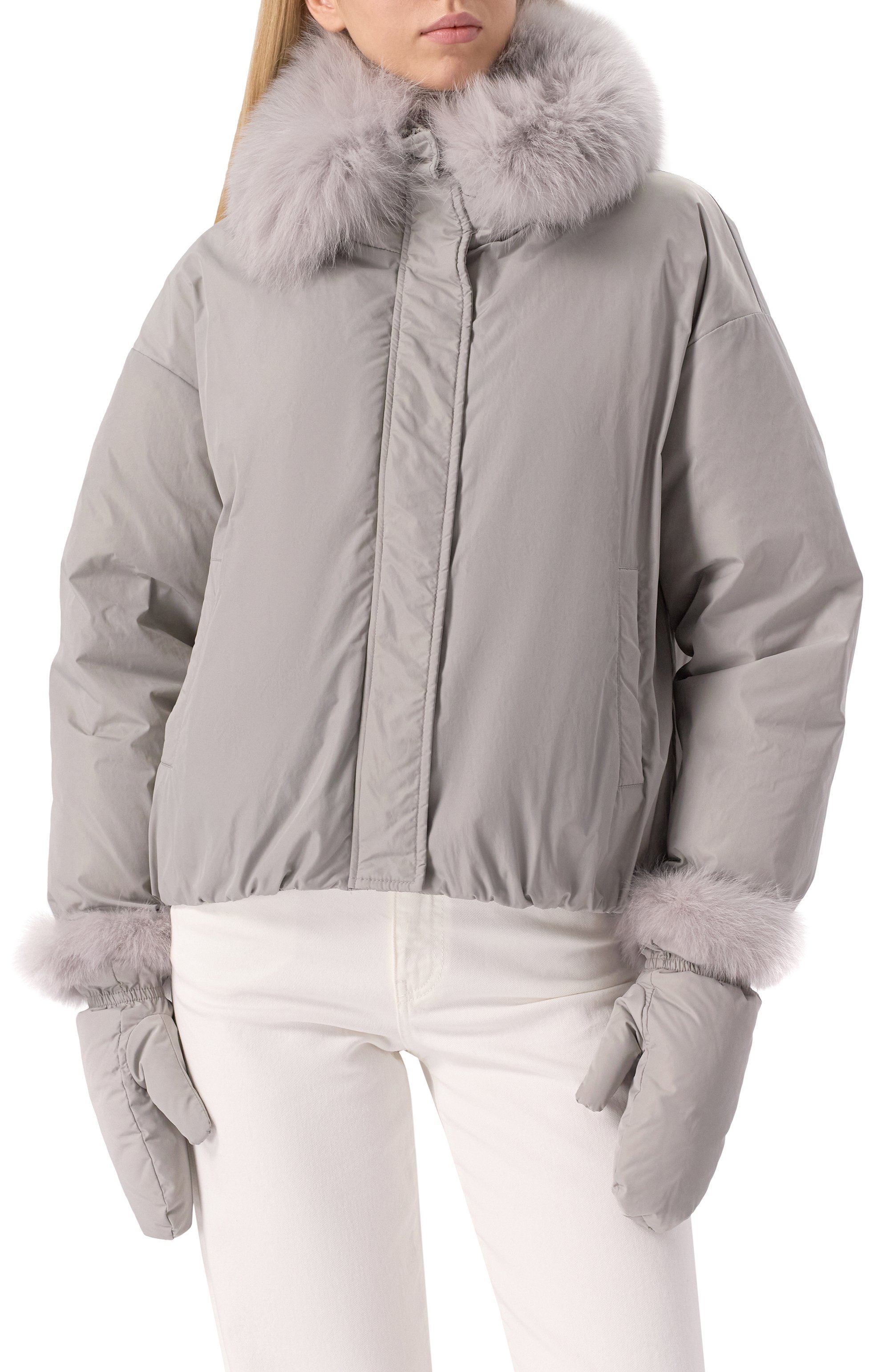 Пуховик с отделкой из песца YVES SALOMON, арт. 25WYV05866D0TM, фото 3