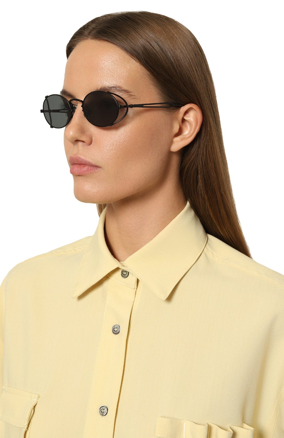 Солнцезащитные очки JEAN PAUL GAULTIER черного цвета по цене 69950 руб., арт. ARCEAU-C00, фото 2 Солнцезащитные очки JEAN PAUL GAULTIER, арт. ARCEAU-C00, фото 2