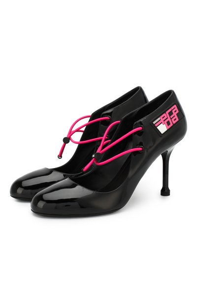 Кожаные туфли на шпильке PRADA, арт. 1I127L-JHR-F0JNG-90, фото 1