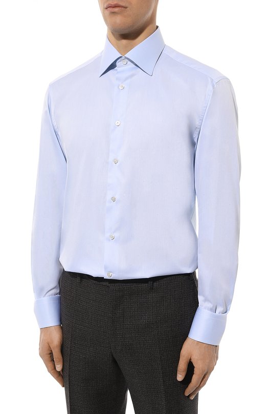 Хлопковая сорочка Stefano Ricci MC003678/R600 Голубой  MC003678/R600 Фото 4