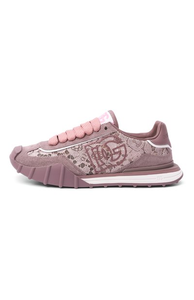 Комбинированные кроссовки dg athletic DOLCE & GABBANA розового цвета по цене 89950 руб., арт. CK2487/A3S64, фото 4 Комбинированные кроссовки dg athletic DOLCE & GABBANA, арт. CK2487/A3S64, фото 4