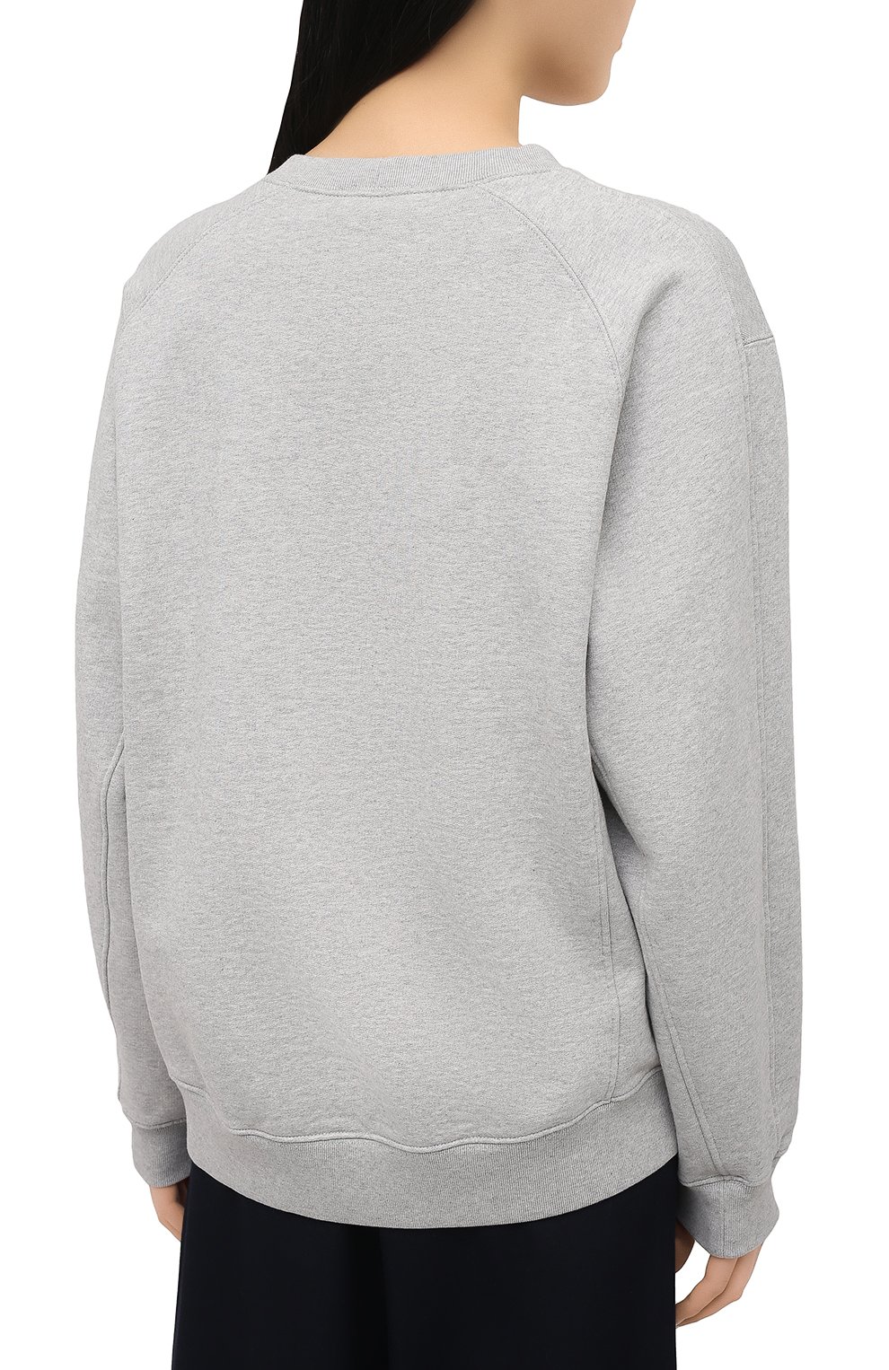 Хлопковый свитшот HELMUT LANG серого цвета по цене 22050 руб., арт. K10DW507, фото 4 Хлопковый свитшот HELMUT LANG, арт. K10DW507, фото 4