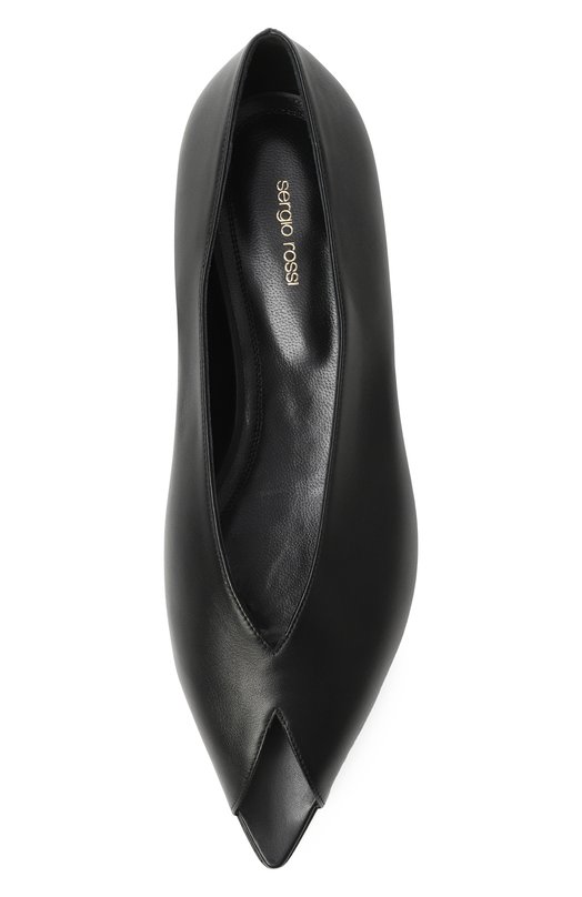 Кожаные балетки Beak Sergio Rossi B13180/MMVN13 Чёрный  B13180/MMVN13 Фото 6