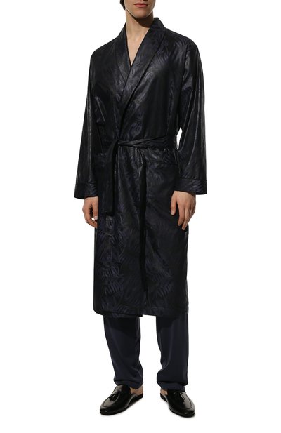 Кожаные домашние туфли FARFALLA черного цвета по цене 29950 руб., арт. G14ANTGI, фото 2 Кожаные домашние туфли FARFALLA, арт. G14ANTGI, фото 2