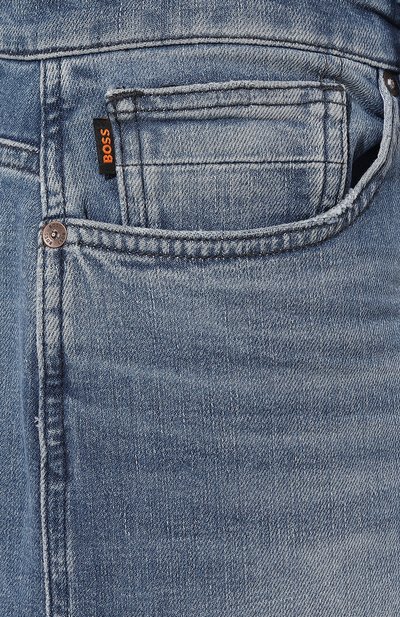 Джинсы BOSS ORANGE голубого цвета по цене 15000 руб., арт. 50496007, фото 5 Джинсы BOSS ORANGE, арт. 50496007, фото 5