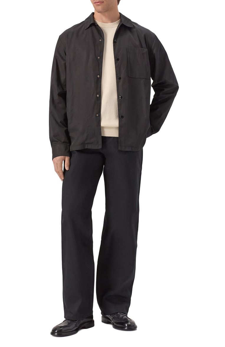 Мужские джинсы JIL SANDER черного цвета, арт. J23KA0102/J45288 | Фото 2 (Автоматизация состава: Проставлено; Материал внешний: Хлопок, Деним; Автоматизация ТО: Проставлено; Длина (брюки, джинсы): Стандартные; Силуэт М (брюки): Прямые; Кросс-КТ: Деним; Стили: Классический; Детали: Без декора)