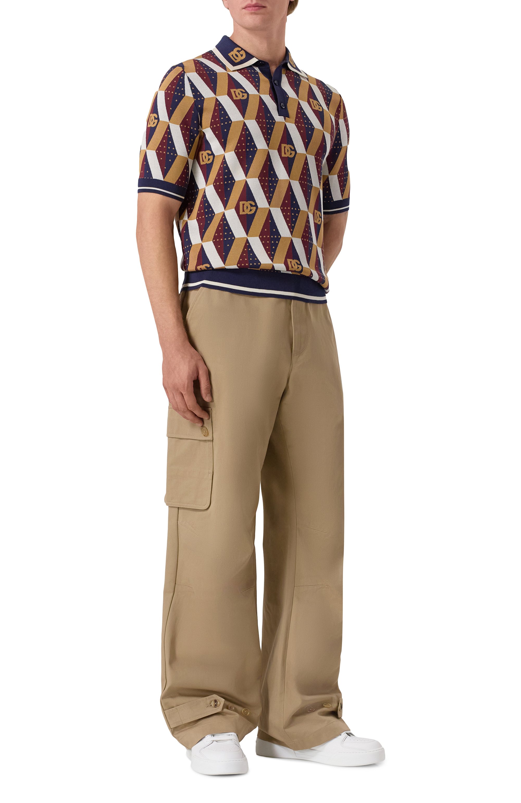 Брюки-карго из шерсти и кашемира DOLCE & GABBANA, арт. GP0P6T/FU62K, фото 2