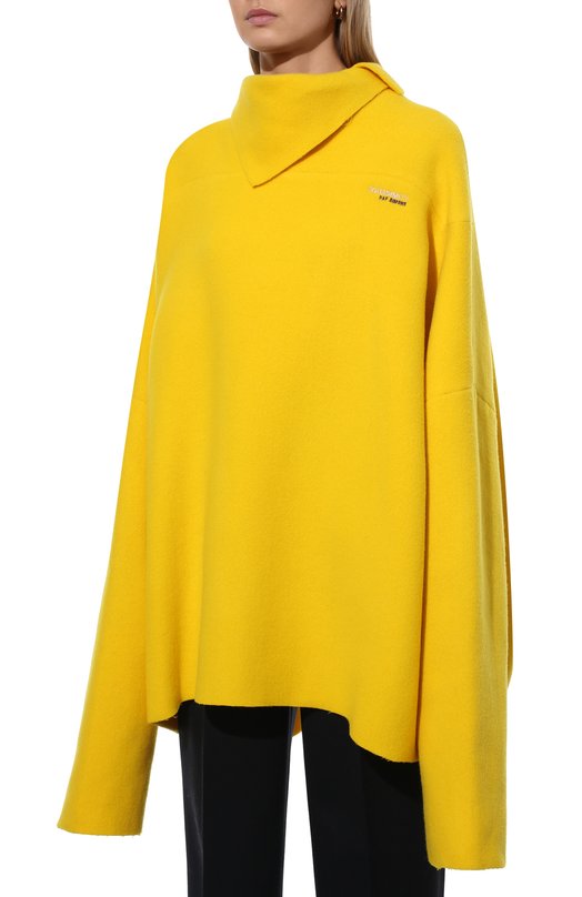 Шерстяной свитер Raf Simons Жёлтый, фото 3