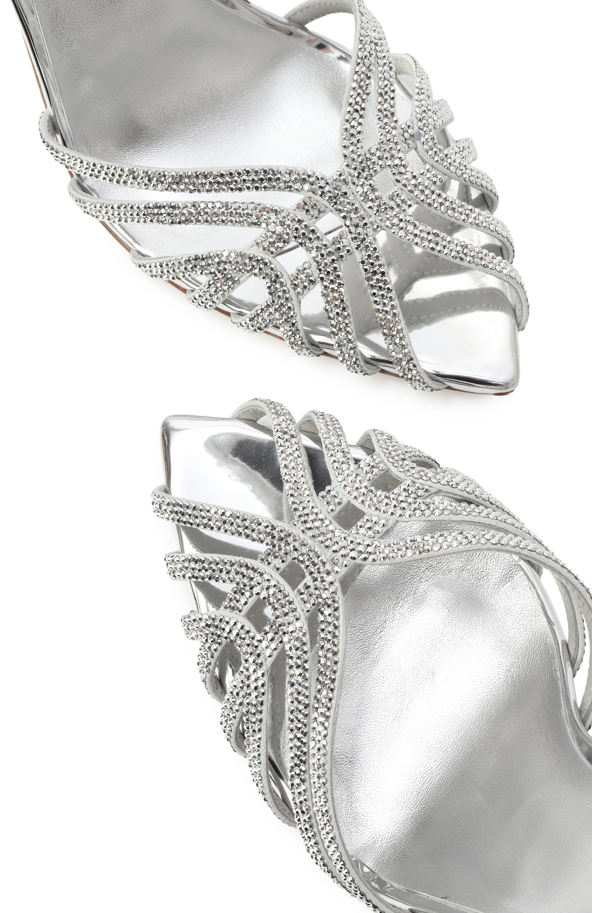 Кожаные босоножки embrace 110 LE SILLA серебряного цвета по цене 119000 руб., арт. 2310Y100RCPPLND, фото 7 Кожаные босоножки embrace 110 LE SILLA, арт. 2310Y100RCPPLND, фото 7