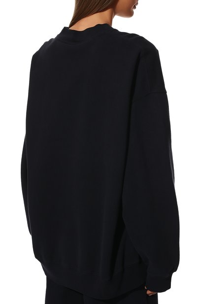 Хлопковый свитшот BALENCIAGA темно-синего цвета по цене 96250 руб., арт. 671125/TLV60, фото 4 Хлопковый свитшот BALENCIAGA, арт. 671125/TLV60, фото 4