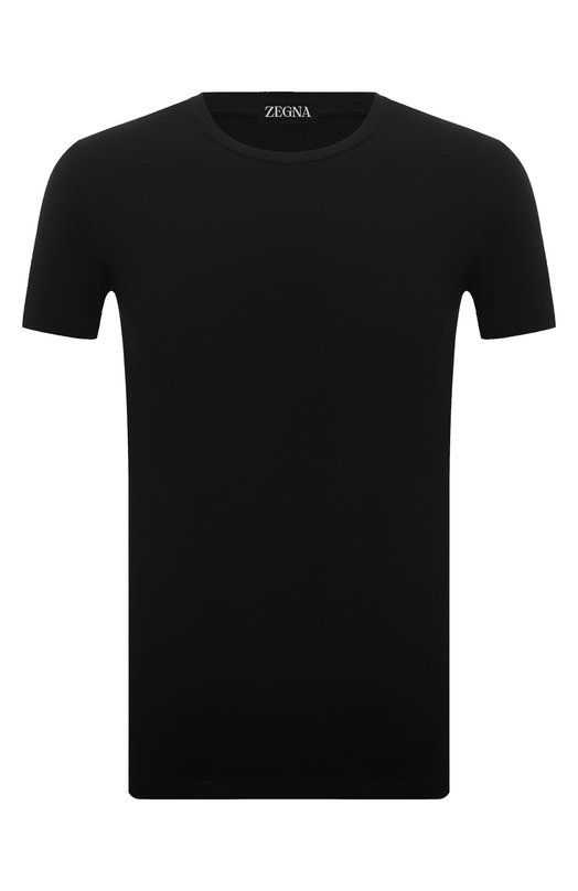 Хлопковая футболка Zegna N2M200090 Чёрный N2M200090