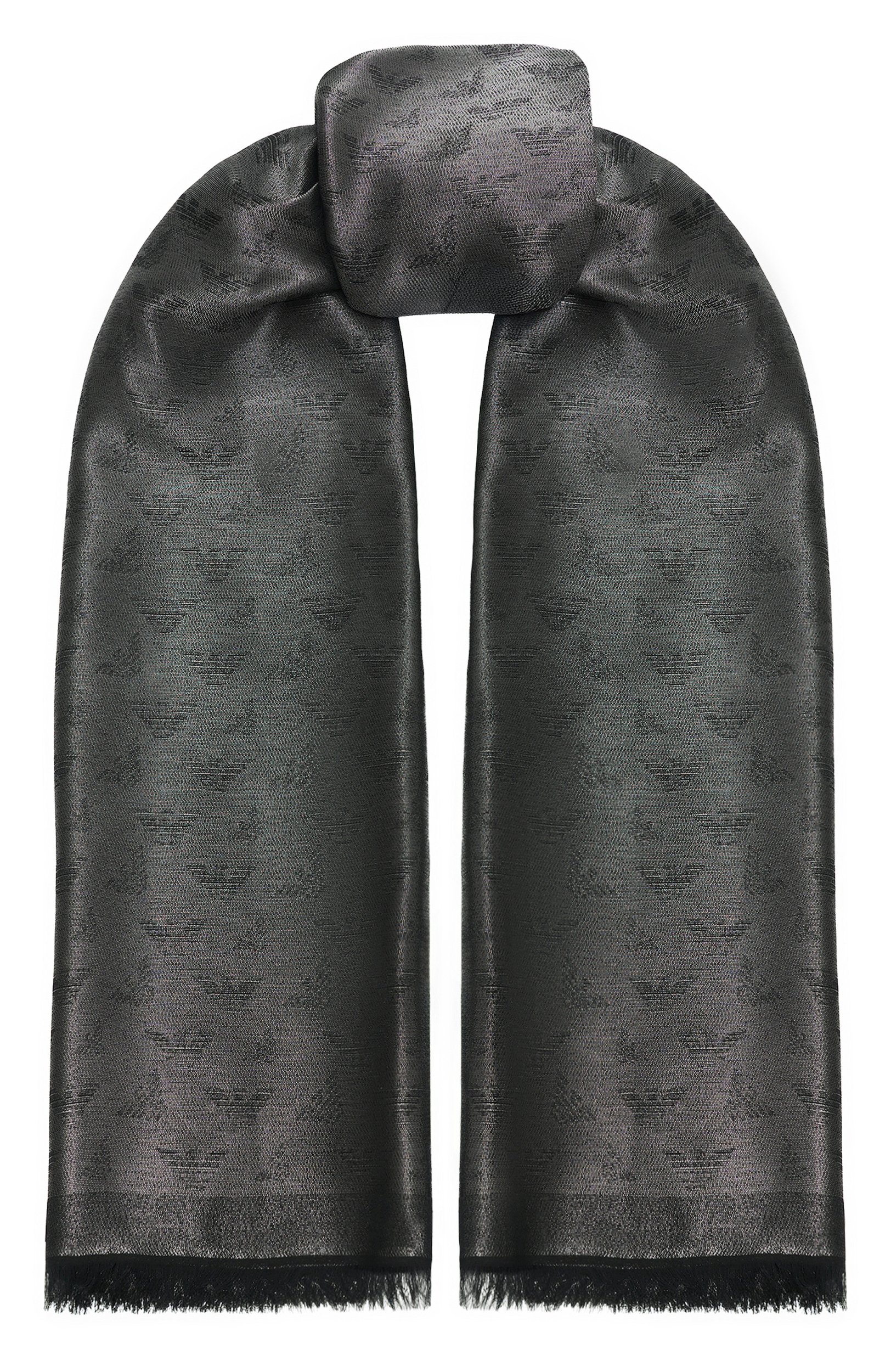 Шаль EMPORIO ARMANI темно-серого цвета по цене 27250 руб., арт. EW005474/AF28958, фото 1 Шаль EMPORIO ARMANI, арт. EW005474/AF28958, фото 1