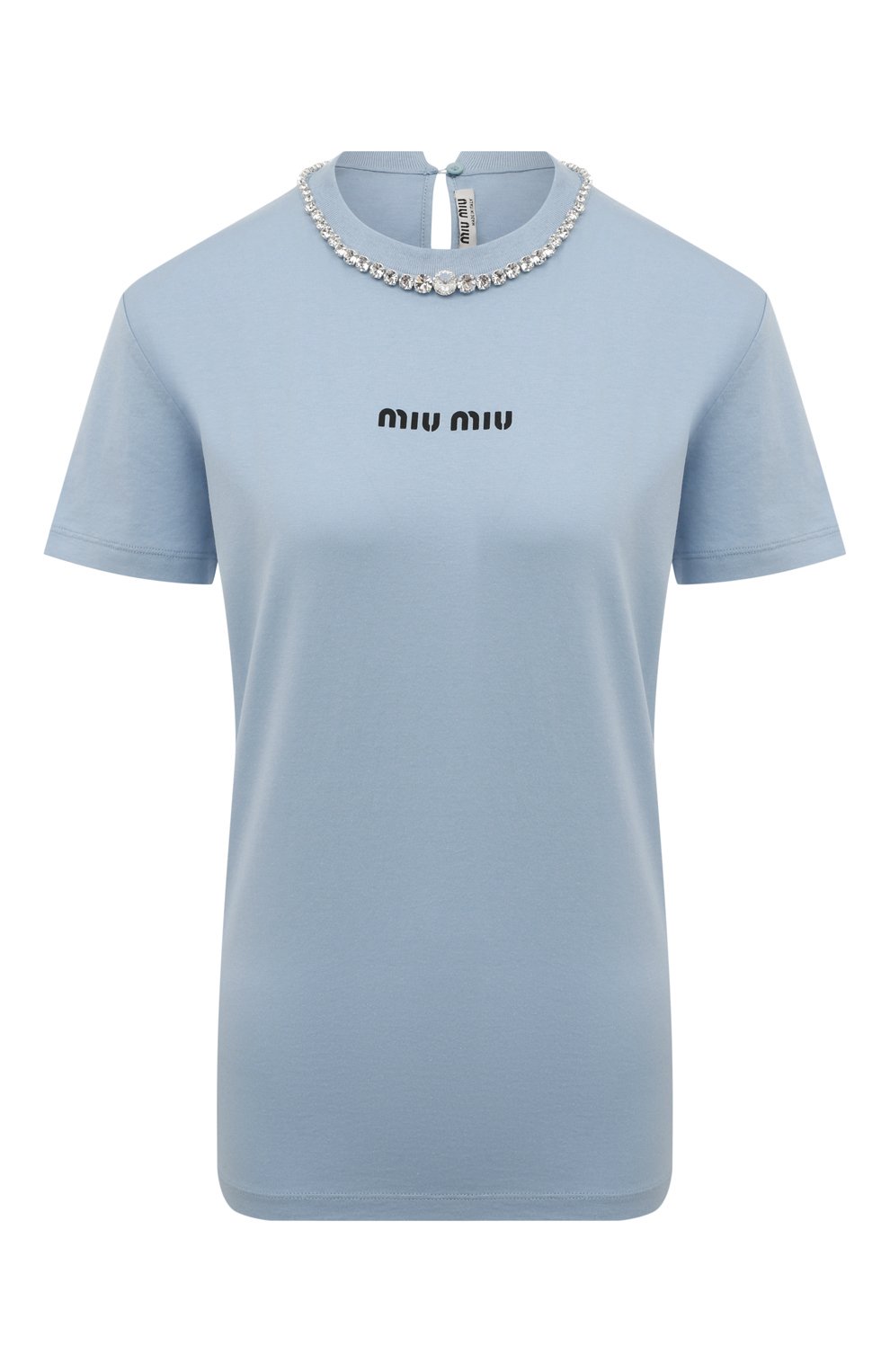 Хлопковая футболка MIU MIU, арт. MJN264-10OO-F0076, фото 1