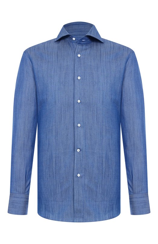 Хлопковая рубашка MVST M0RBIDA/NIZZA/SP0RT/621-JAPANESE DENIM Синий M0RBIDA/NIZZA/SP0RT/621-JAPANESE DENIM