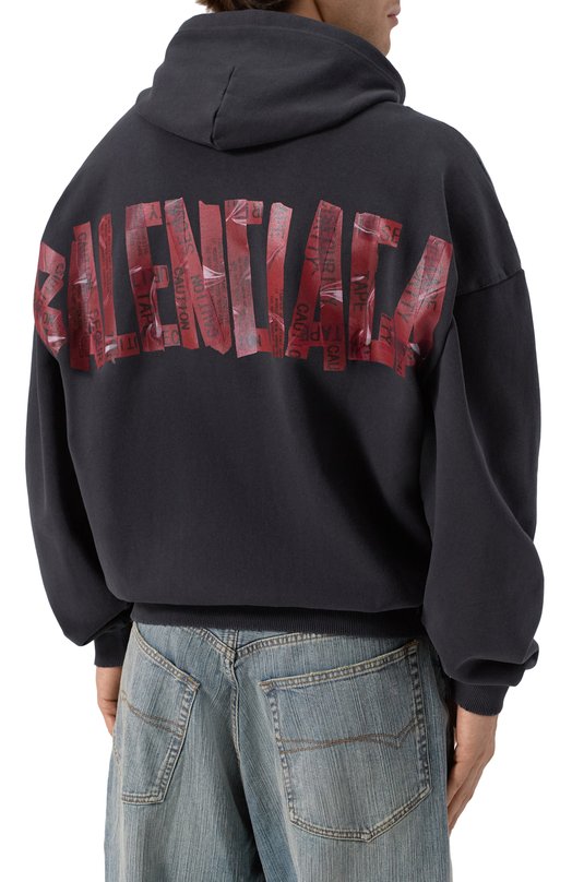 Хлопковая толстовка Balenciaga 826162/TSVF8 Чёрный  826162/TSVF8 Фото 4