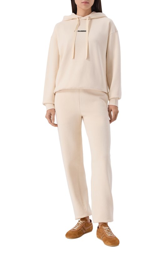 Хлопковое худи Jil Sander J40GU0123/J20010 Кремовый  J40GU0123/J20010 Фото 2