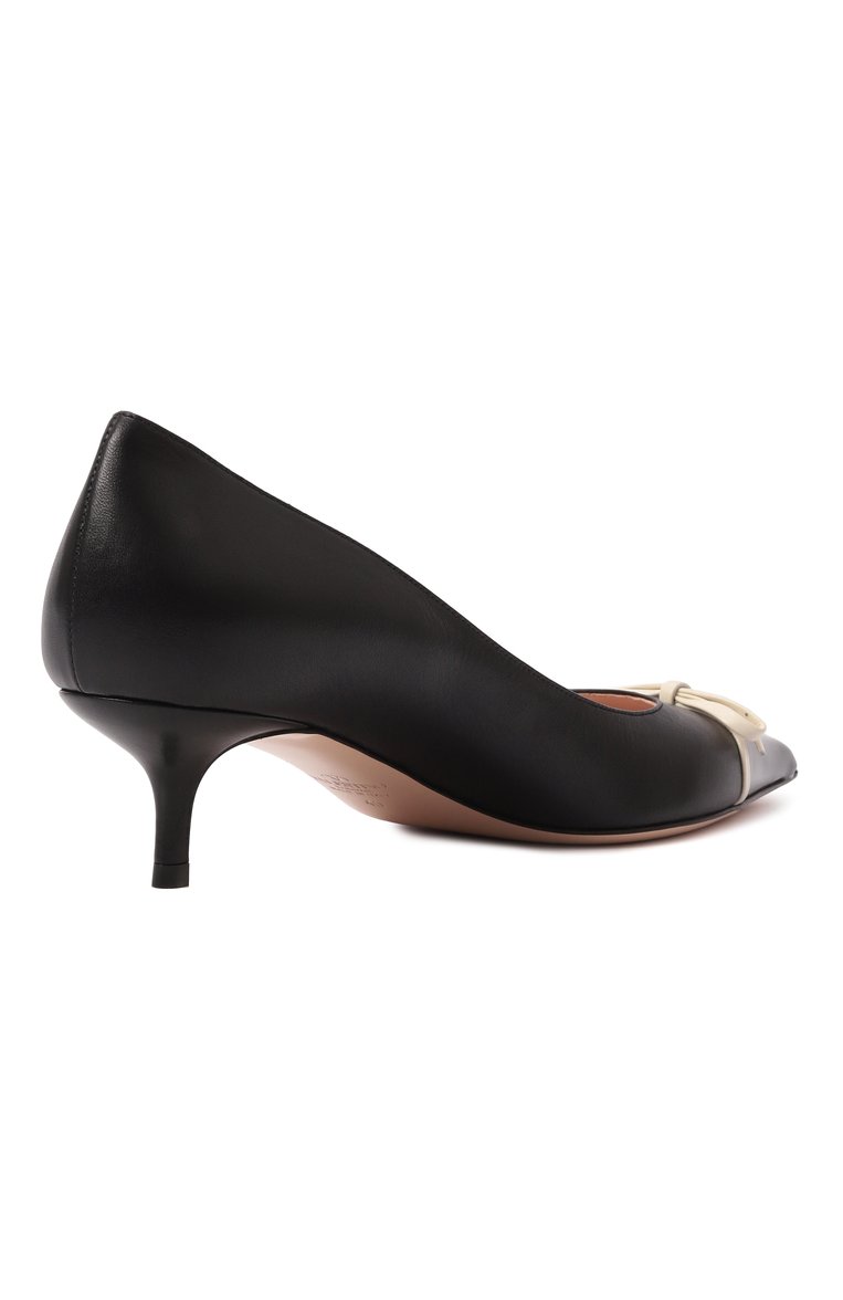 Женские кожаные туфли bepointy 45 VALENTINO черного цвета, арт. 6W2S0LQ0/DAL | Фото 5 (Материал внутренний: Натуральная кожа; Материал внешний: Натуральная кожа; Каблук высота: Низкий; Подошва: Плоская; Каблук тип: Kitten heel; Автоматизация ТО: Проставлено; Автоматизация состава: Проставлено)