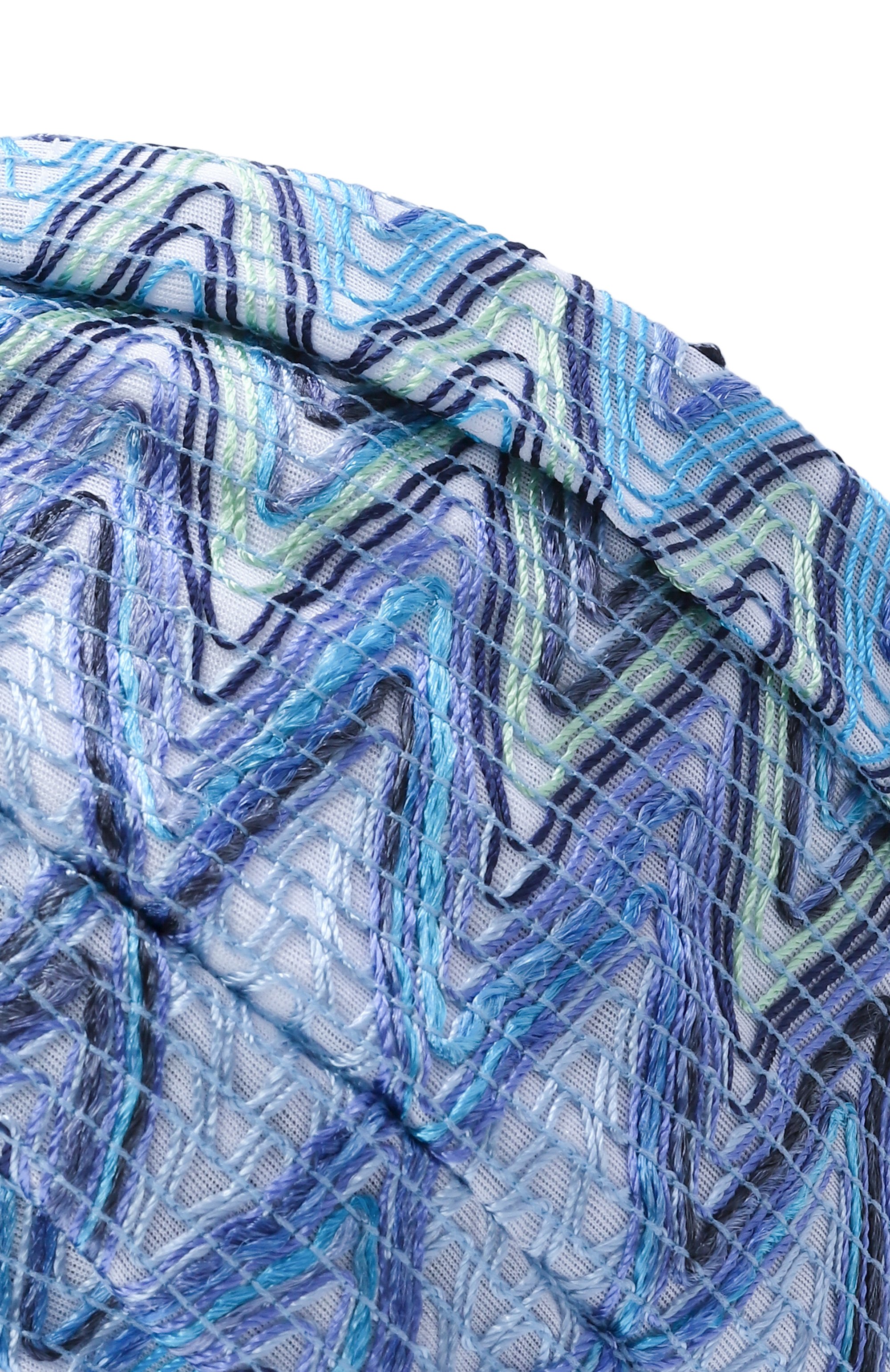 Повязка на голову из вискозы MISSONI светло-синего цвета по цене 17400 руб., арт. FCFLVIDA112, фото 4 Повязка на голову из вискозы MISSONI, арт. FCFLVIDA112, фото 4