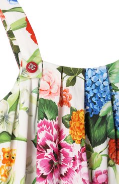 Детское хлопковый сарафан DOLCE & GABBANA разноцветного цвета, арт. L54DD7/FSF0B/2-6 | Фото 3 (Рукава: Короткие; Драгоценные камни: Проставлено; Материал сплава: Проставлено; Девочки Кросс-КТ: Сарафан-одежда; Материал внешний: Хлопок; Ростовка одежда: 4 года | 104 см, 6 лет | 116 см, 5 лет | 110 см, 12 лет | 152 см, 2 года | 92 см, 16 лет | 164 см, 3 года | 98 см)