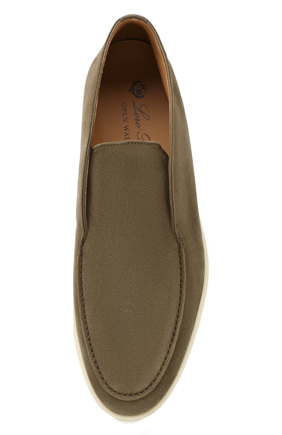 Замшевые ботинки open walk LORO PIANA хаки цвета по цене 69950 руб., арт. FAB4368, фото 5 Замшевые ботинки open walk LORO PIANA, арт. FAB4368, фото 5