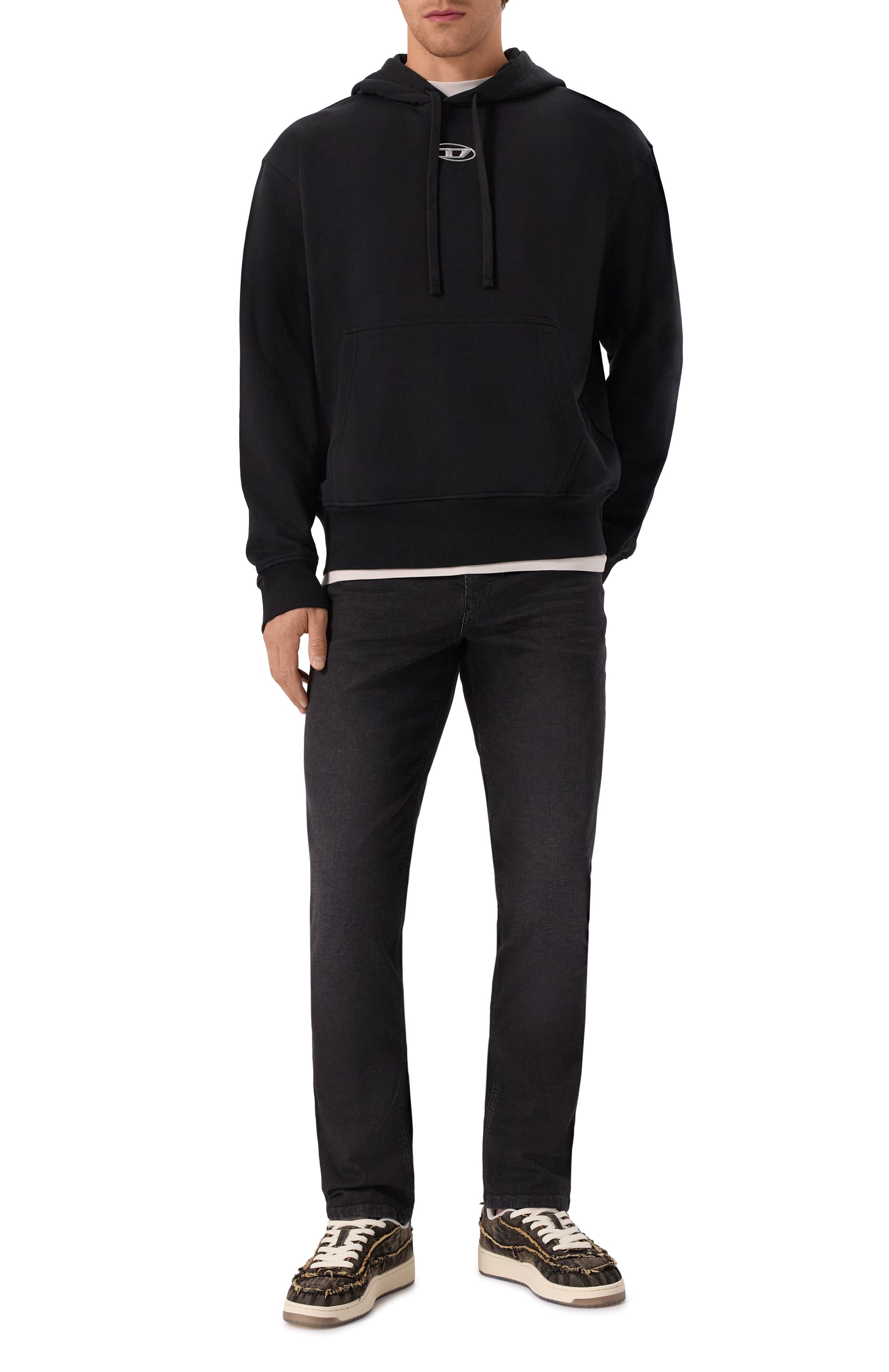 Хлопковое худи DIESEL, арт. A09856/0BMBJ, фото 2