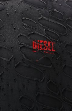 Мужской хлопковое худи DIESEL черного цвета, арт. A16173/0SLBS | Фото 6 (Рукава: Длинные; Драгоценные камни: Проставлено; Длина (для топов): Стандартные; Материал сплава: Проставлено; Мужское Кросс-КТ: Худи-одежда; Стили: Гранж; Принт: Без принта; Материал внешний: Хлопок)