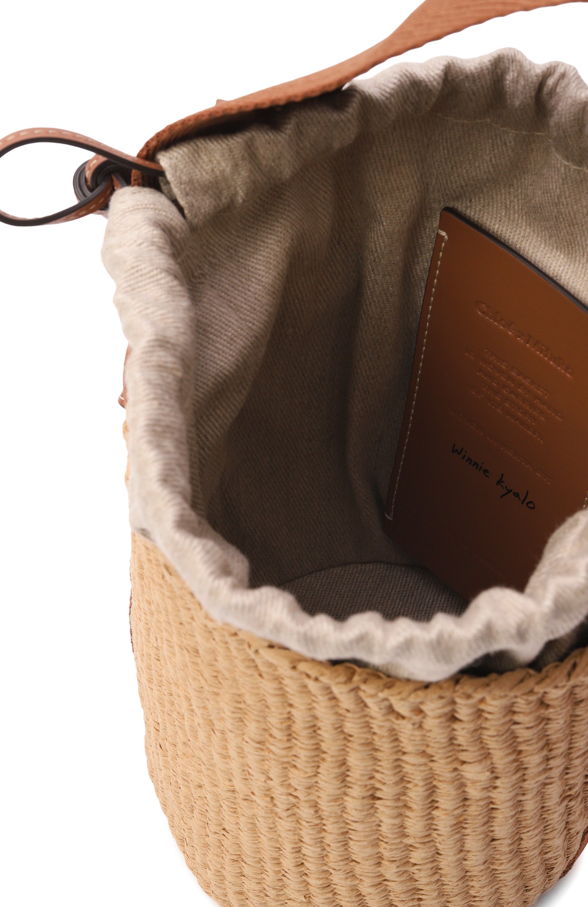 Сумка chloé x mifuko woody small CHLOÉ, арт. CHC23AS381L18, фото 5