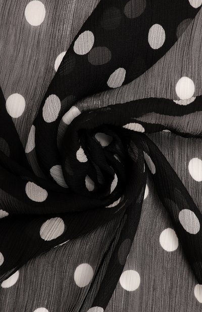 Шелковый шарф DOLCE & GABBANA черно-белого цвета по цене 73500 руб., арт. FS182A/GDCLE, фото 4 Шелковый шарф DOLCE & GABBANA, арт. FS182A/GDCLE, фото 4