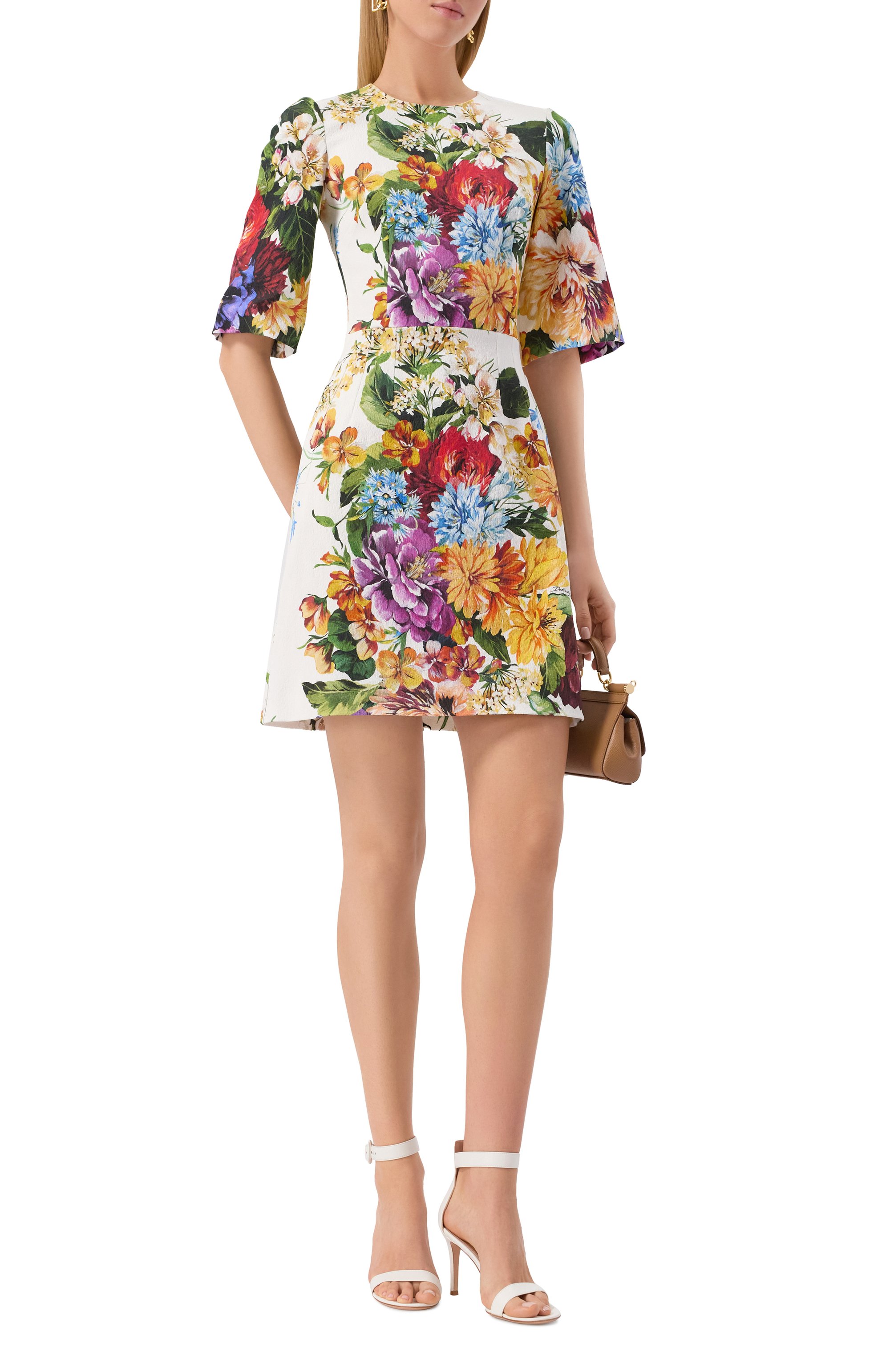 Платье из хлопка и вискозы DOLCE & GABBANA, арт. F6TZRT/FSRQU, фото 2