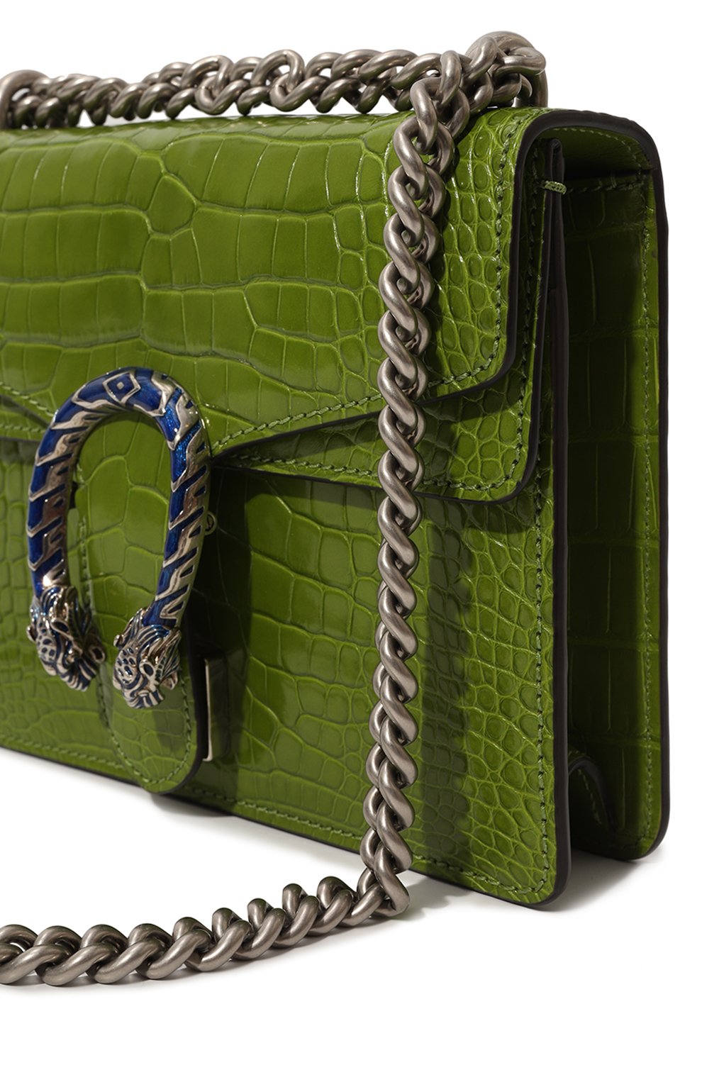Сумка dionysus из кожи аллигатора GUCCI зеленого цвета по цене 1915200 руб., арт. 421970 EZIGN, фото 3 Сумка dionysus из кожи аллигатора GUCCI, арт. 421970 EZIGN, фото 3