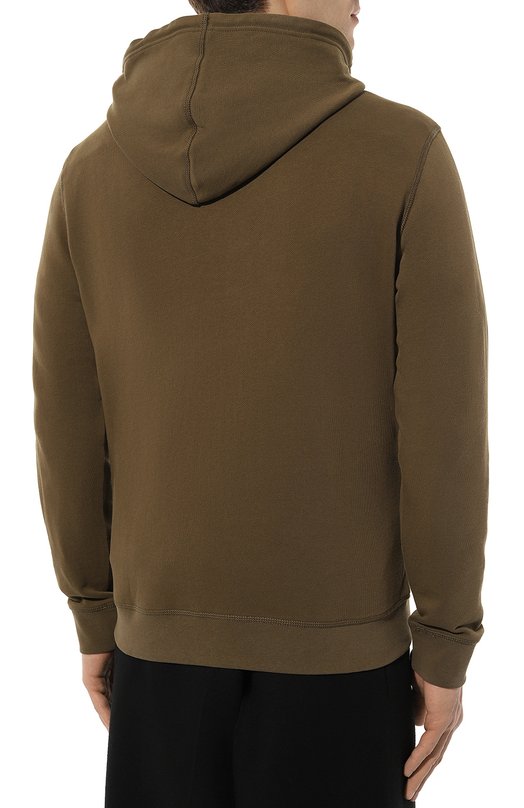 Хлопковое худи BOSS Orange Хаки, фото 4
