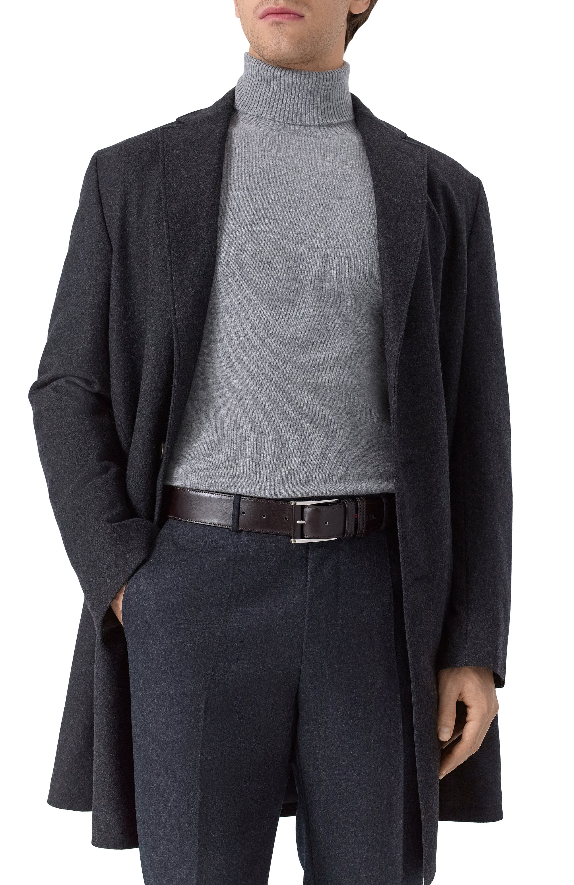 Кожаный ремень KITON, арт. USC7140N0010103, фото 2