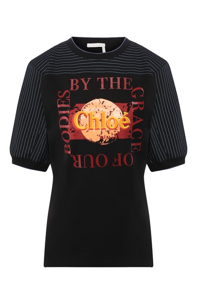 Женская хлопковая футболка CHLOÉ, арт. CHC20UJH08288