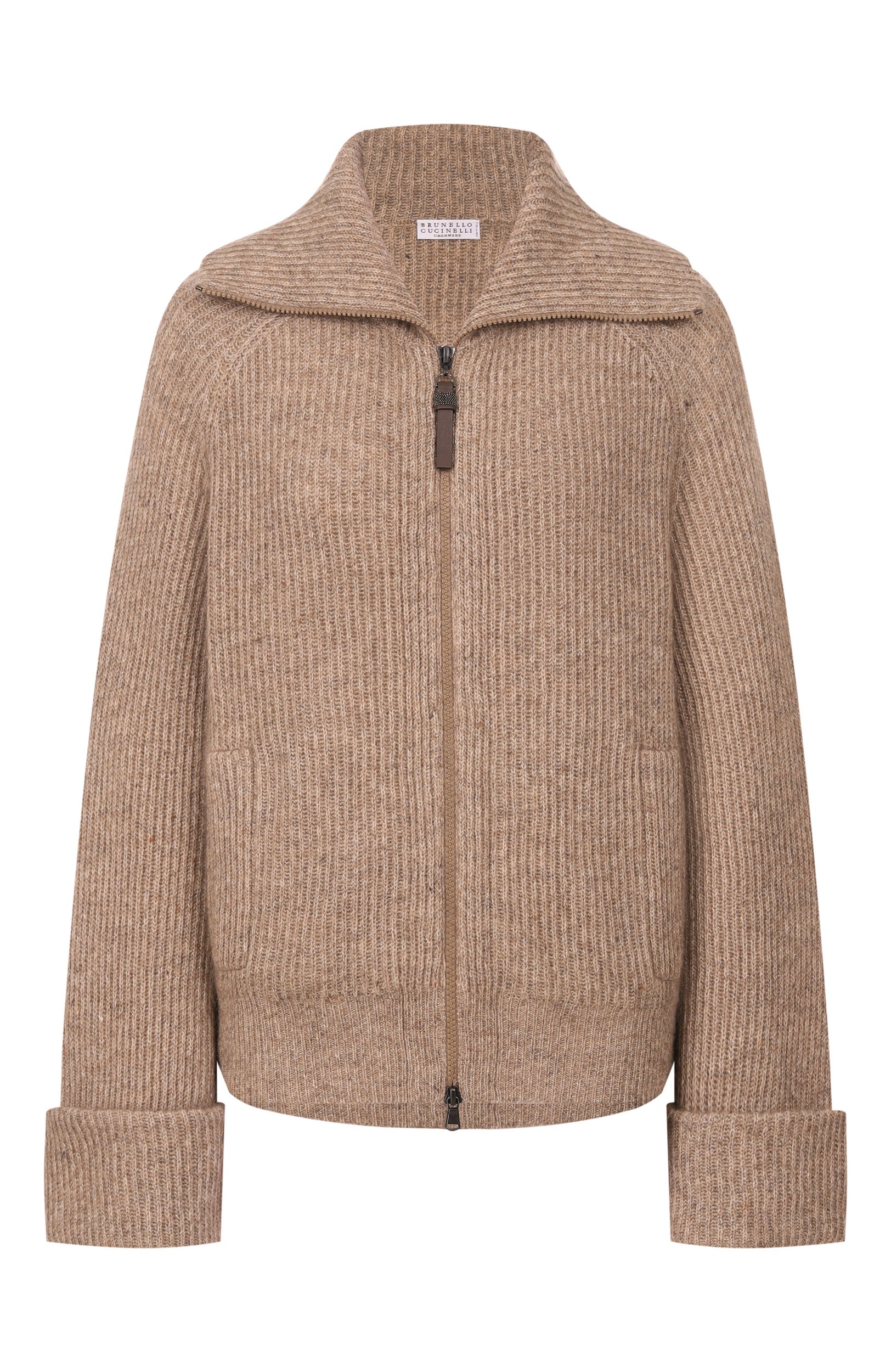 Кардиган из кашемира и шерсти BRUNELLO CUCINELLI бежевого цвета по цене 462000 руб., арт. MTX755606P, фото 1 Кардиган из кашемира и шерсти BRUNELLO CUCINELLI, арт. MTX755606P, фото 1