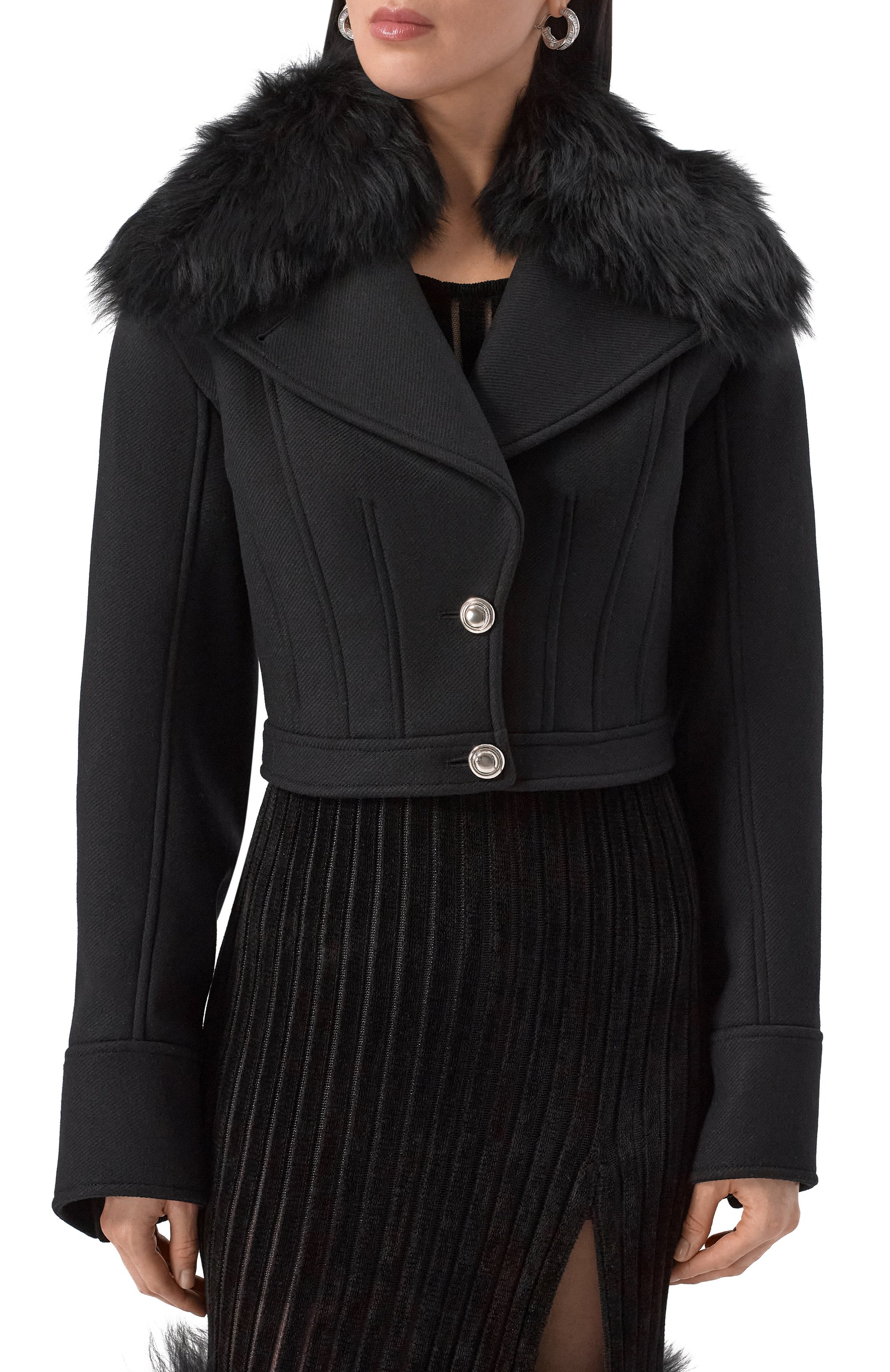 Шерстяное полупальто BLUMARINE, арт. 4S036A, фото 3