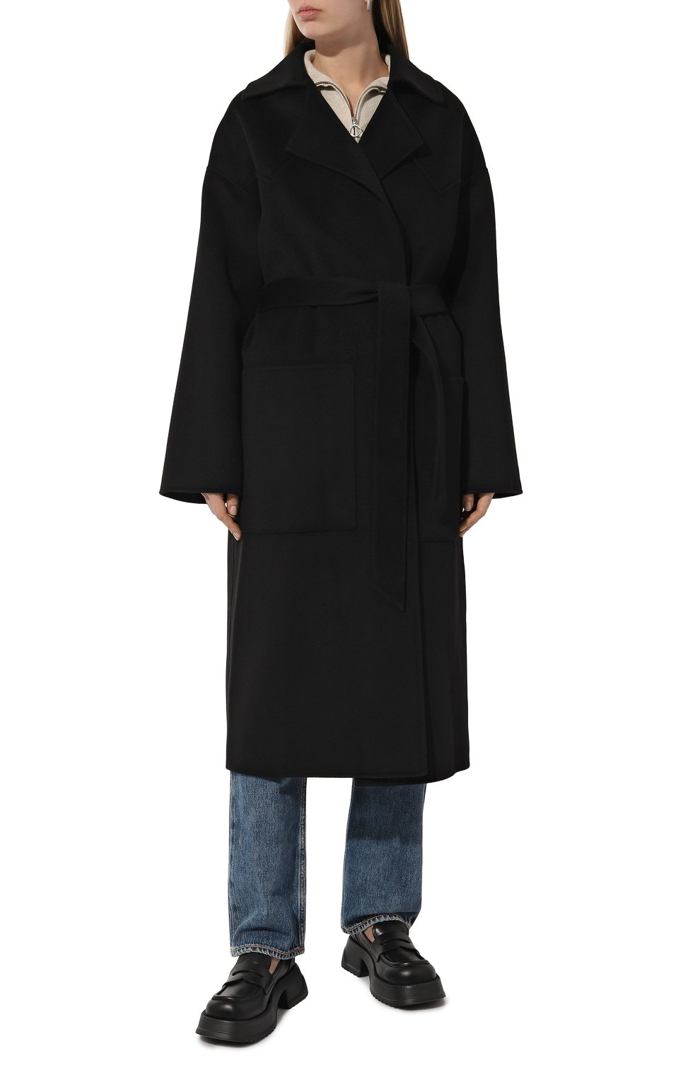 Пальто из шерсти и шелка NANUSHKA, арт. NW23CR0W01799, фото 3