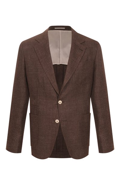 Мужской пиджак изо льна и шерсти BRUNELLO CUCINELLI, арт. MW4827BND