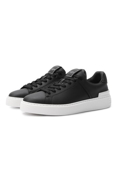 Женские кожаные кеды b-court BALMAIN, арт. HN1VI690/LVTR