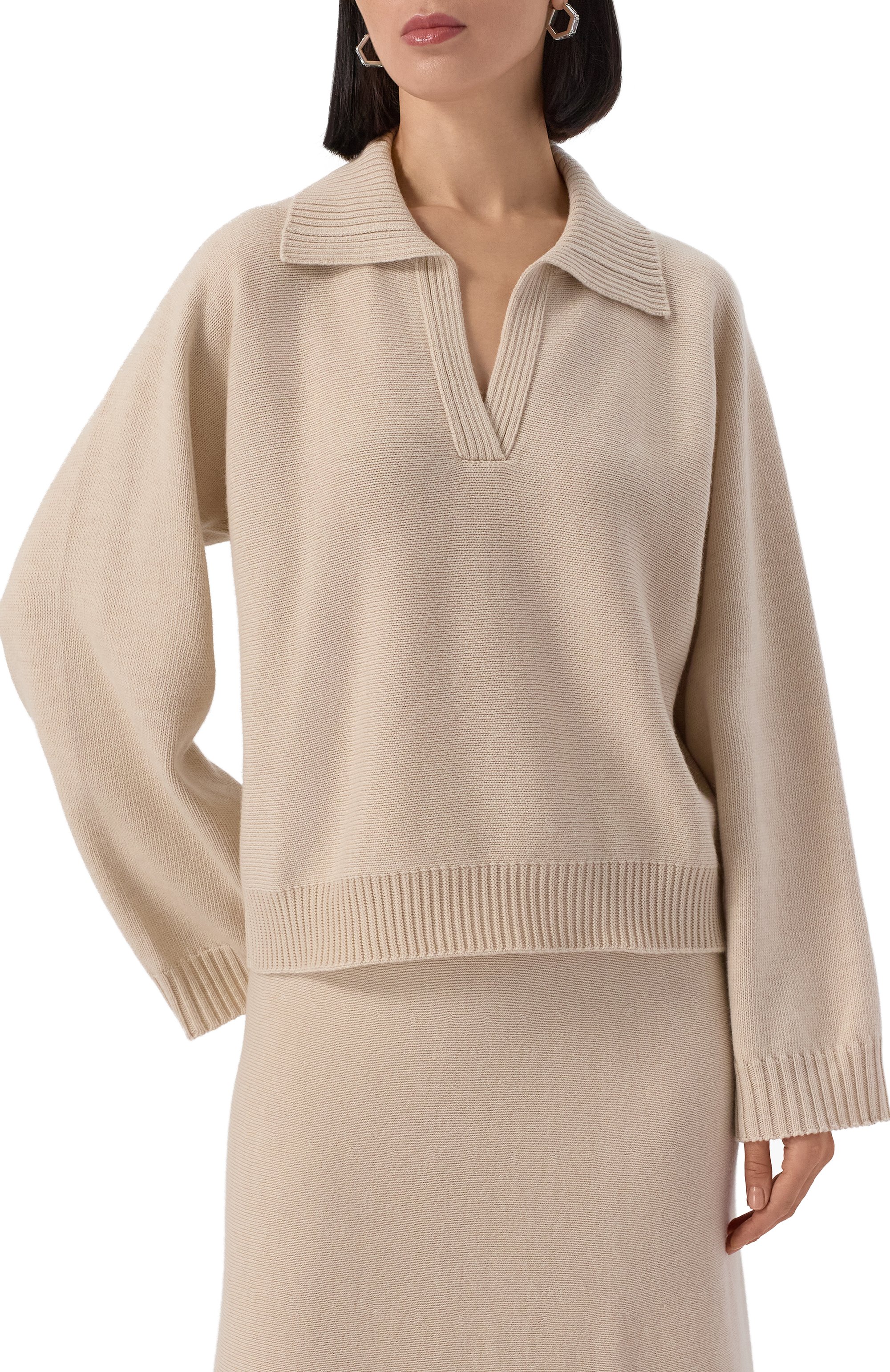 Поло из кашемира и шерсти AGNONA, арт. K310038E/4E080NE, фото 3