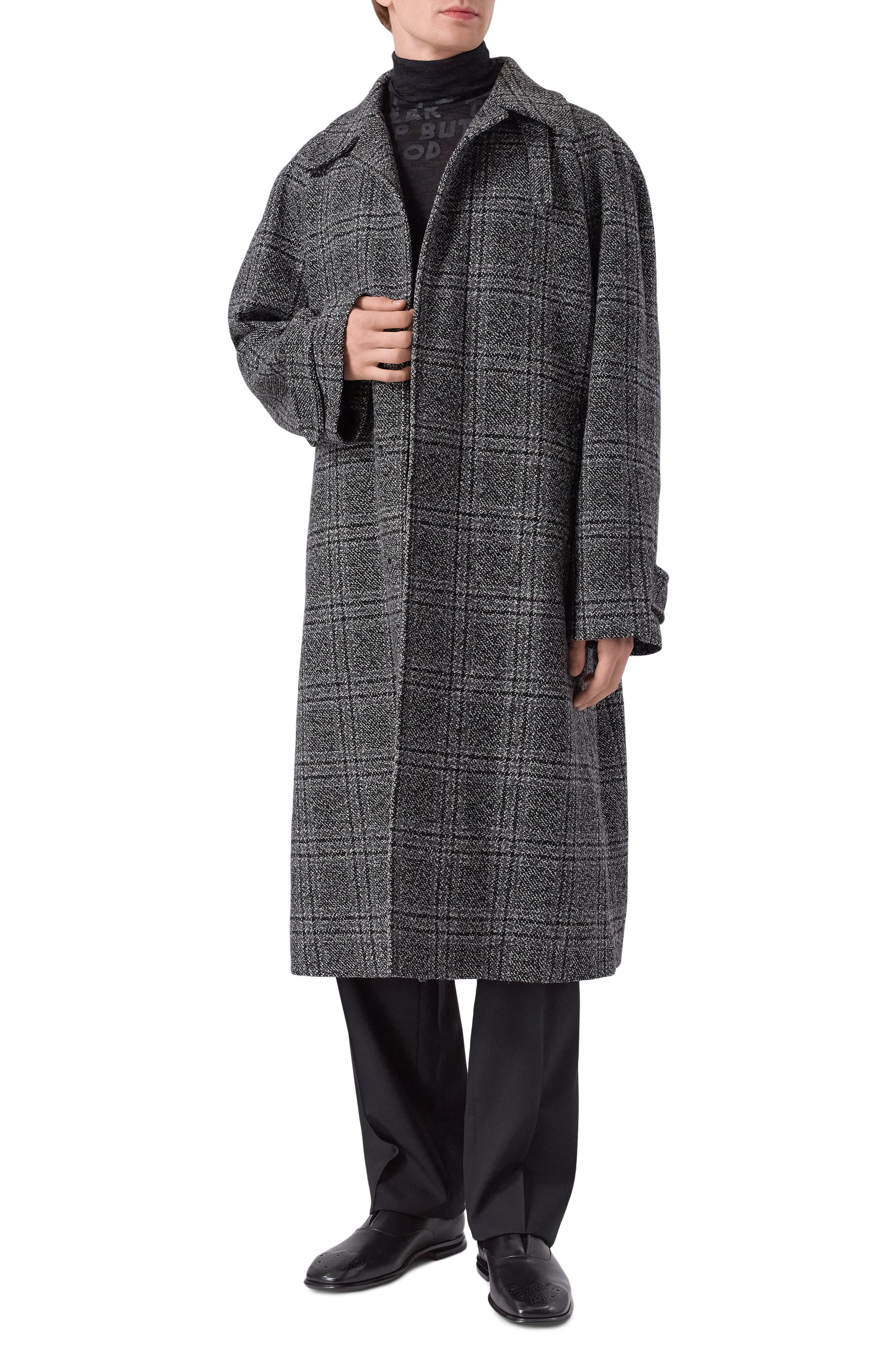 Шерстяное пальто BALENCIAGA серого цвета по цене 495000 руб., арт. 838934/TSU20, фото 2 Шерстяное пальто BALENCIAGA, арт. 838934/TSU20, фото 2